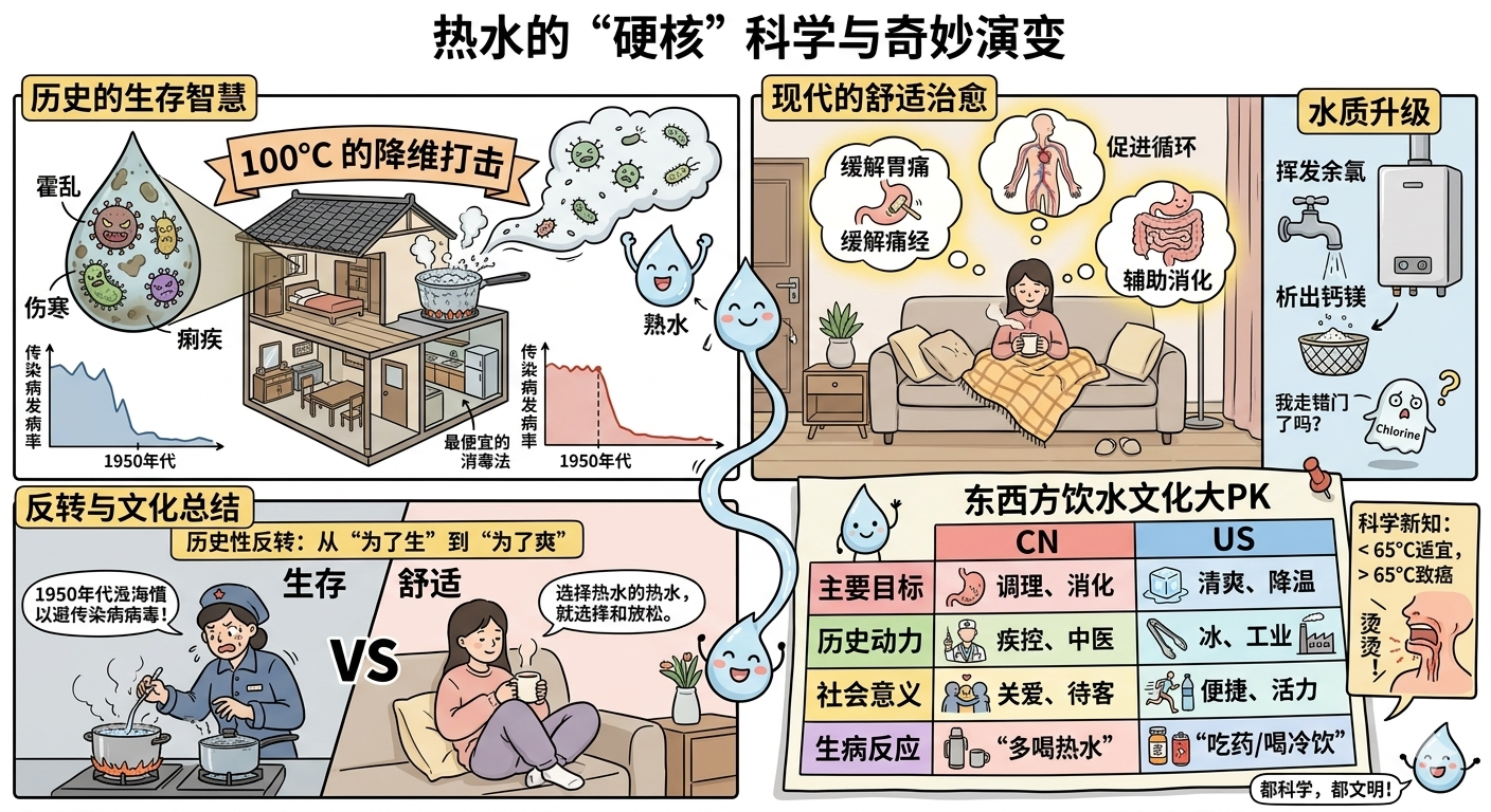 why do chinese people drink hot water